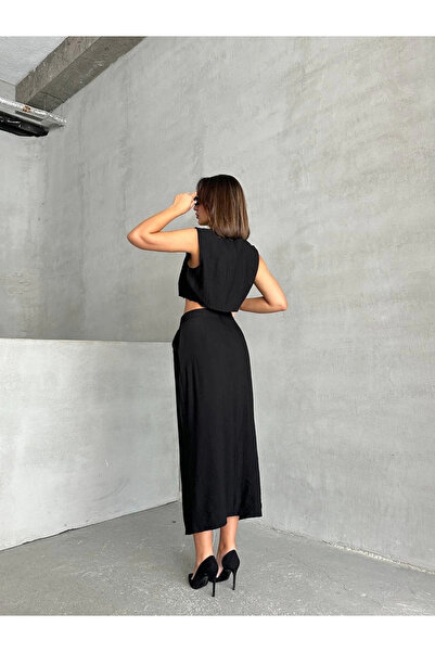 ZENGEZUR MALL Sptrns Strawberry Suit Skirt Vest Black (205952) (Size: S)