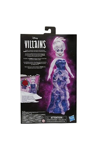 DİSNEY PRİNCESS Hasbro doll, Disney Villains, Ursula with removable clothes and accessories included, 28 cm