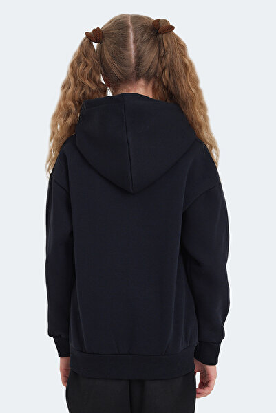 Slazenger Lexus Unisex Children's Hooded Pocket Navy Blue Sweatshirt