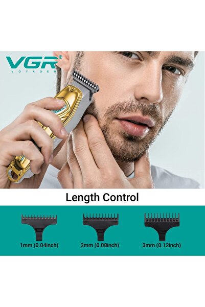 VGR V-911 Professional Corded & Cordless Hair Trimmer (Gold)