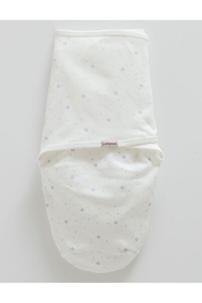 Caramell قماط للأطفال الذكور من بيرلابي مصنوع من القطن بنسبة 100% بنمط النجوم من عمر 0-3 أشهر