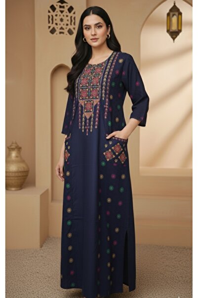 Maison Emarat Jalabiya with Intricate Embroidery and Pockets