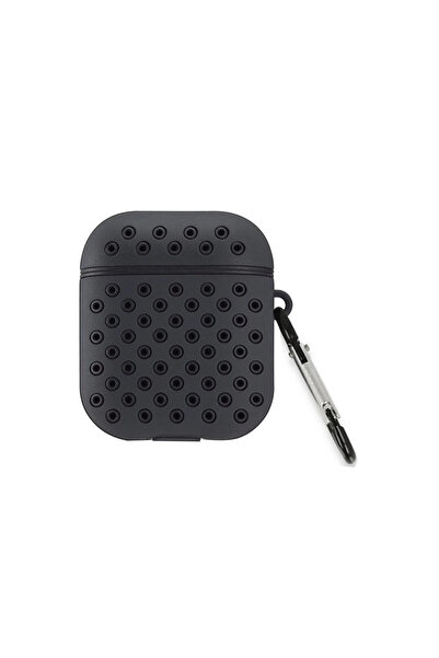 eco port حافظة Airpods 2 (الجيل الثاني) الرياضية المثقبة - أسود-أسود