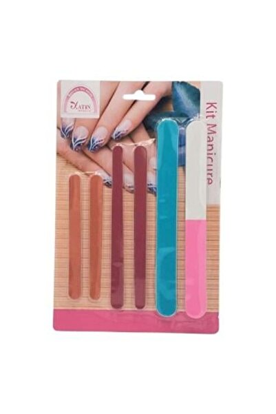 Salon System مجموعة مبرد أظافر ومبرد أظافر - ٦ قطع | ألوان متنوعة