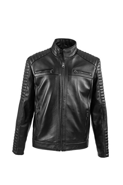 ÇAĞ DERİ سترة من الجلد الطبيعي، جاكيت جلدي، معطف جلدي للرجال، سترة من جلد الخروف