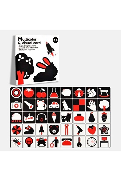 Junios Set de 40 de imagini pentru stimularea vederii bebelușilor - contraste...