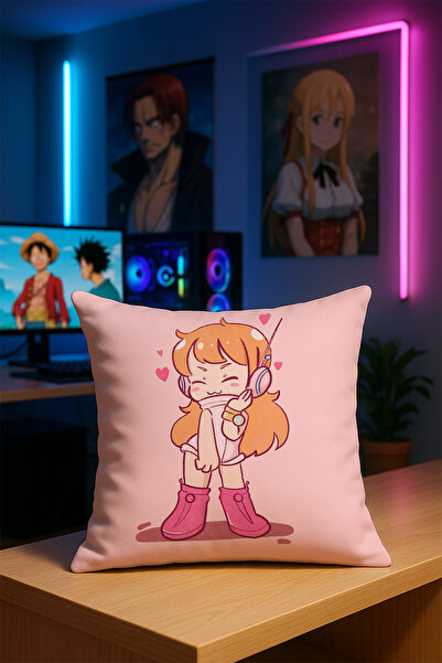 Charmbi غطاء وسادة من قماش ناعم مطبوع رقميًا على الوجهين مقاس 43x43 من One Pi...