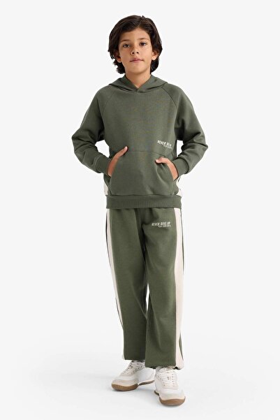 DeFacto Boy's Cargo Fit Elastic Waist Printed Sweatpants G5567A825Cw