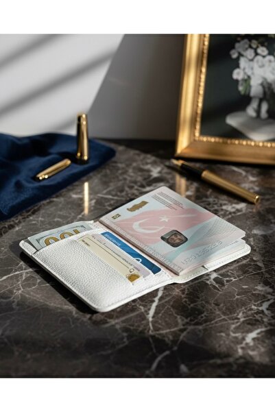 Gempo Vegan Leather Credit Card Holder Passport Case with Money Compartment Passport Holder