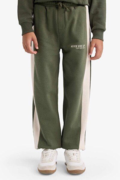 DeFacto Boy's Cargo Fit Elastic Waist Printed Sweatpants G5567A825Cw