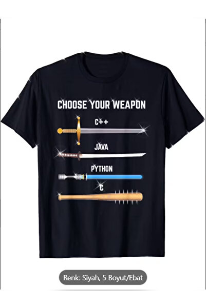 TİMİSİVA Μπλουζάκι Unisex oversized CHOOSE με τύπωμα με κοντό μανίκι ΜΑΥΡΟ