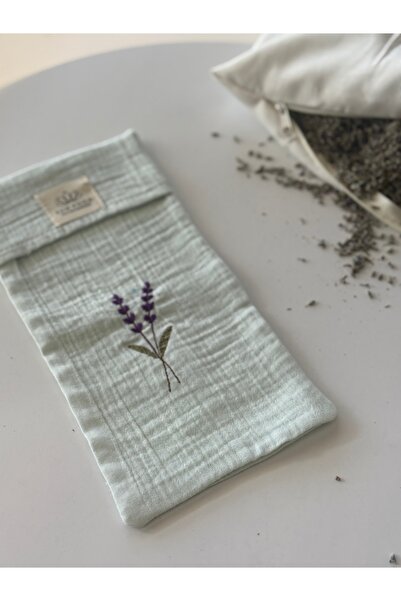 SUNYOGA Lavender Meditation Eye Pillow – Large Size (for Savasana & Sleep) Embroidered Mint Green Color