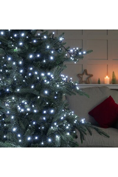 Merry Christmas LED Christmas tree light installation, 16 m, 200 LEDs, cool white, indoor, 8 games