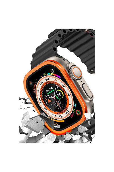 Marsilyan Watch Ultra 49mm Aluminum Case Glass Screen Protector - Orange
