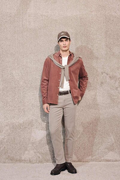 DeFacto Regular Fit Corded Fabric Velvet Trousers F3800Ax25Au