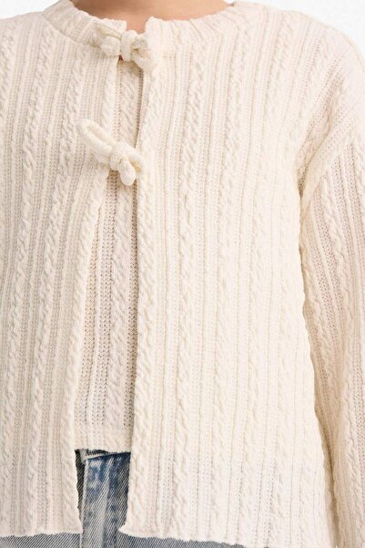 DeFacto Girl's 2-Piece Set Ribbed Cardigan Undershirt G4700A825Wn