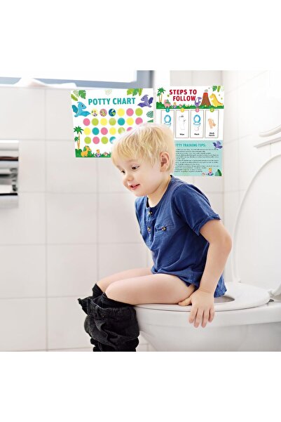 Generic Mikakoz Potty Training Chart for Toddlers with Sticker Reward Chart - Dinosaur