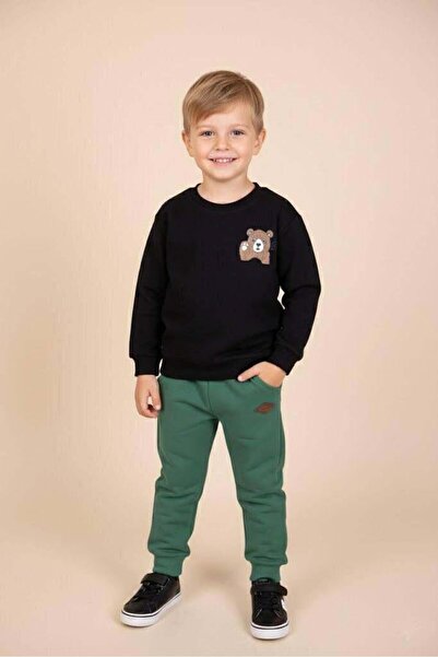 Breeze Bear Erkek Eşofman Takımı - Siyah