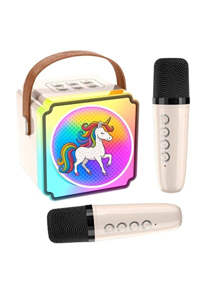 PacFullTech Portable Karaoke Speaker with 2 Wireless Microphones, RGB Lights, Bluetooth 5.3, Funny Voice Effects