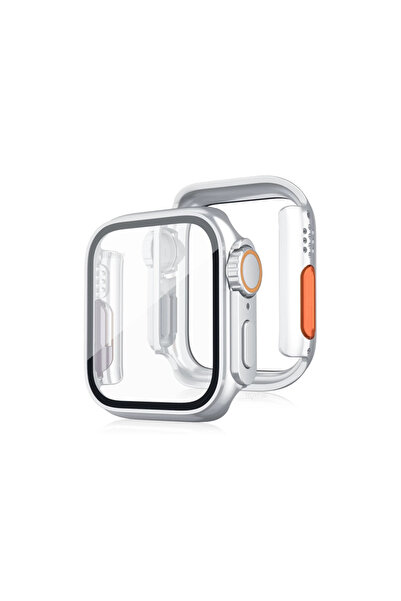 Marsilyan Watch 44mm Watch 49mm Case Converter and Screen Protector - Silver