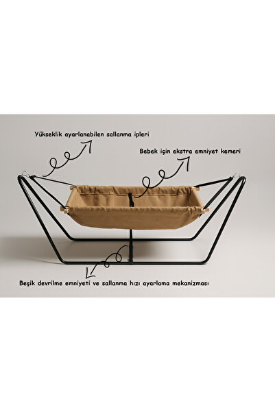 Kooala Ahşap Hamak Beşik,Ergonomik Beşik