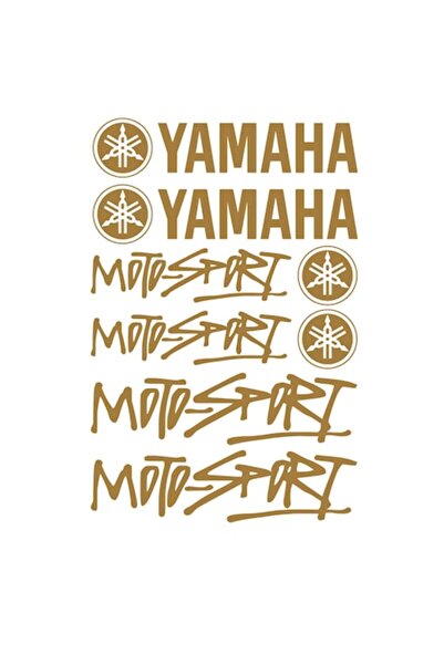Oracal Set of 10 Yamaha Stickers, Moto-Sport, copper
