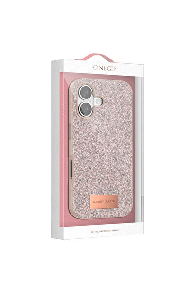 Mepura Onegif Apple iPhone 17 Pro Max Bright Glitter Cover - White