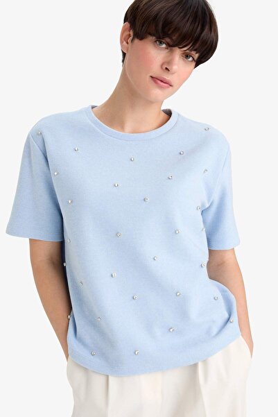 DeFacto Regular Fit Crew Neck Short Sleeve T-Shirt D8719Ax25Wn