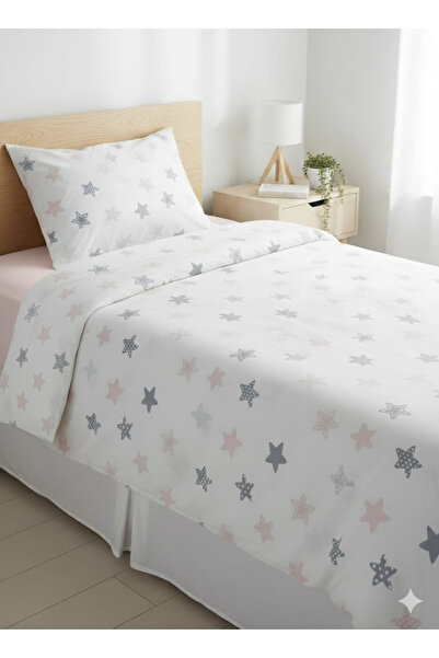 Alpateks Home طقم غطاء لحاف فردي بنمط نجمة رانفورس مصنوع من القطن 100% (مع شر...