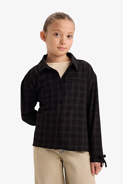DeFacto Girls' Checkered Long Sleeve Shirt G5227A825Au