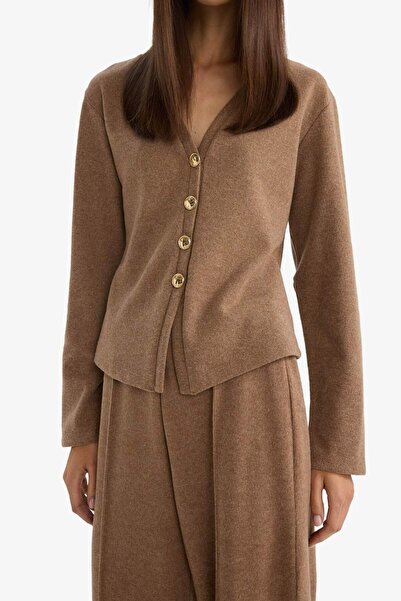 DeFacto Regular Fit V-Neck Cardigan G6331Ax25Wn