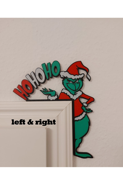 Blokizatech Neşeli Grinchmas Kapı Köşesi Ho Ho Ho 1 ad. (Sağ-Sol Belirtiniz)
