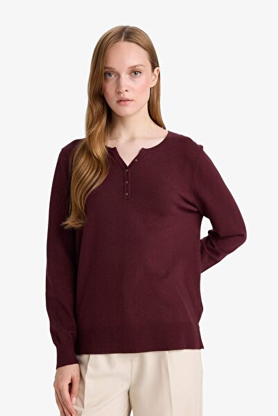 DeFacto Regular Fit V-Neck Sweater E9145Ax25Au