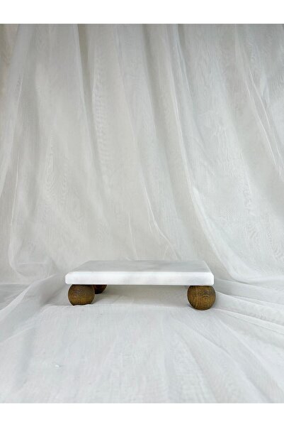 MERALP Marble Oil Pot with Wooden Handle, Presentation Bowl 23*12 cm