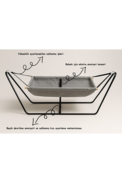 Kooala Ahşap Hamak Beşik,Ergonomik Beşik