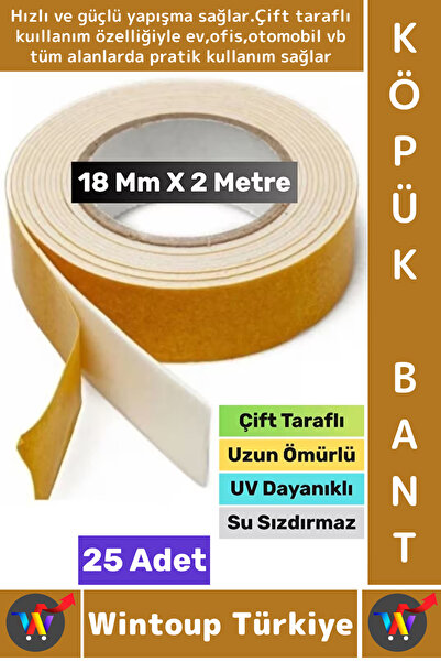 Wintoup Süper Güçlü Yapışkan İç Mekan Duvar Ahşap Çok Yönlü Çift Taraflı Köpü...