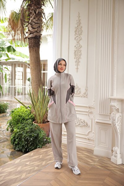 Wovi Women's Hijab Tracksuit Set Bottom Top Set