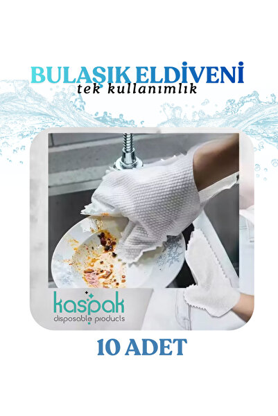kaspak TEK KULLANIMLIK YIKAMA ELDİVENİ 10 ADET