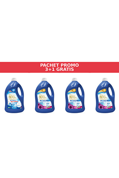 Schiuma di Marsiglia PACHET PROMO 3+1 – SGRASSATORE & BUCATO AMETISTA – 4 x 5L