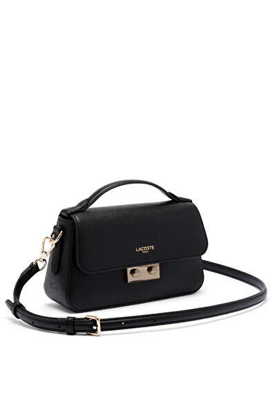 Lacoste Siyah Deri Kadın Omuz Çantası Elsbeauty