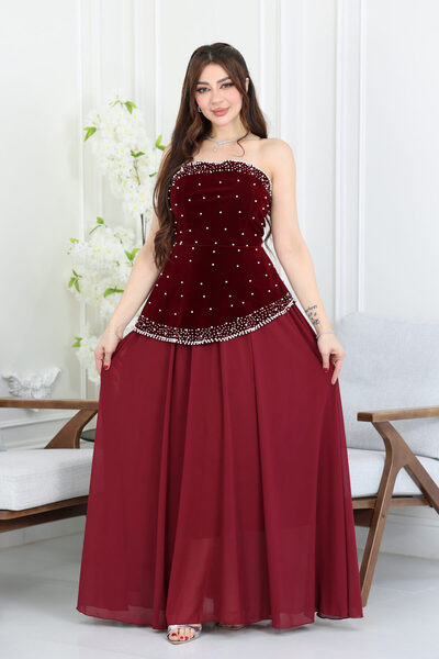 modern designer فستان سهرة مخمل انيق