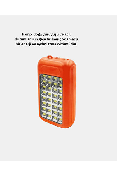 Genel Markalar BUĞZ 10000 mAh Güneş Enerjili Powerbank ve LED Kamp Lambası