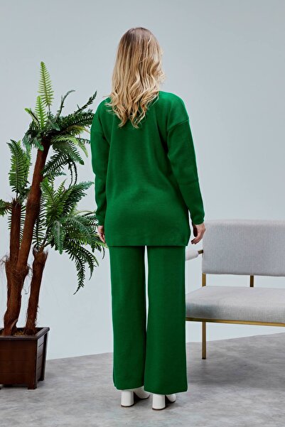 Jinx Wear Fashion Butterfly Lace Pearl Detail 2-Piece Acrylic Women's Knitwear Set