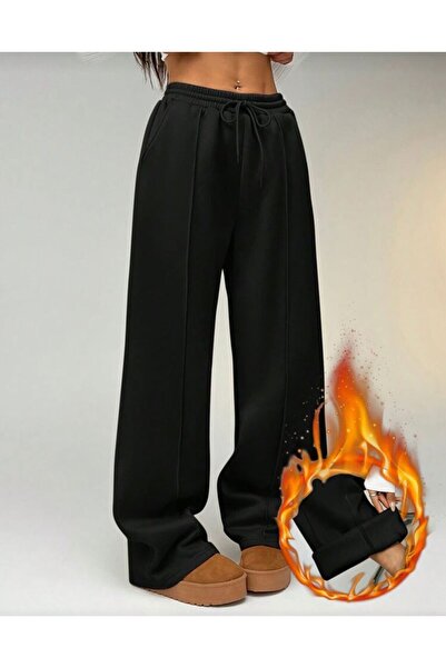 LACKH Sweatpants Winter Fleece-Lined Loose Legs Comfortable Wear Cimali