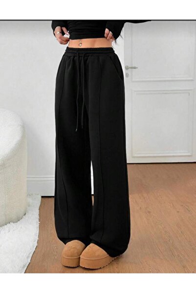 LACKH Sweatpants with Wide Legs, Comfortable Wear, Cimali Sha Fleece-Lined Işlik