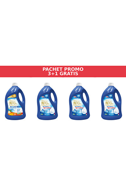 Schiuma di Marsiglia PACHET PROMO 3+1 – BUCATO ARANCIO & SGASSATORE – 4 x 5L