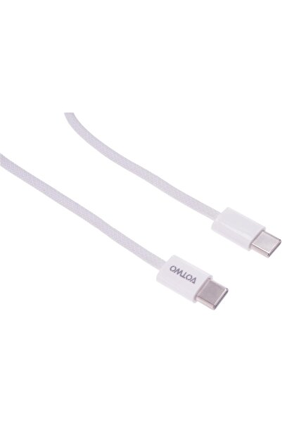 VOTWO 60W Type-C to Type-C Braided Cable, White