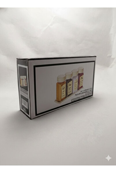 Blissra 4-Piece Glass Spice Jar Set & Salt and Pepper Shaker Set - Countertop Kitchen Organizer - 140ml