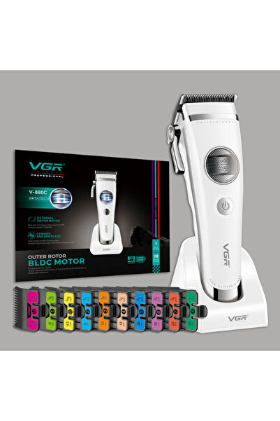 farissu VGR V-880C Profesyonel BLDC Motorlu Şarjlı Saç Kesme Makinesi - Seram...