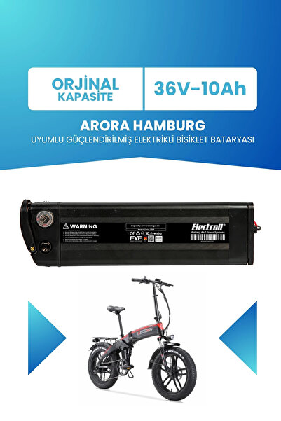 ELECTROLL Arora HAMBURG Uyumlu Batarya 36V 10Ah Güçlendirilmiş Elektrikli Bis...